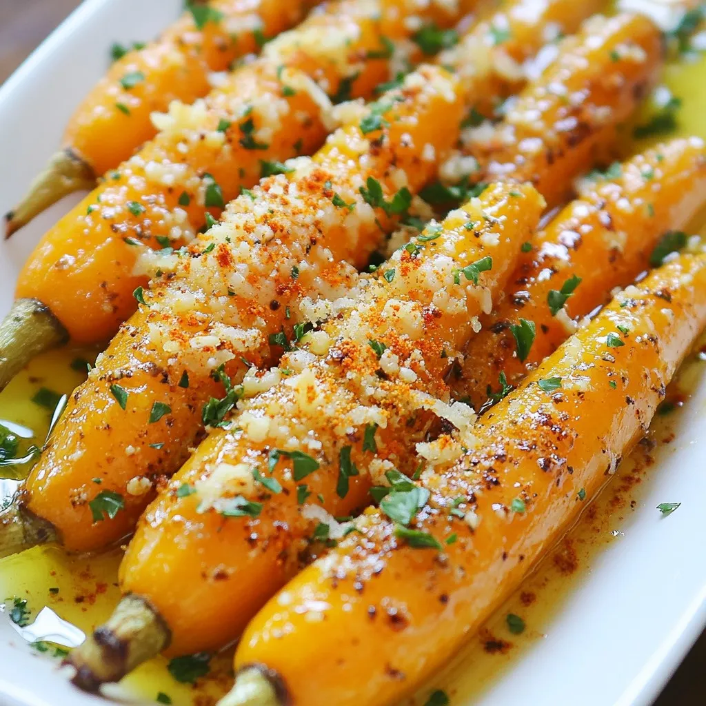 Roasted Garlic Parmesan Carrots Einfache und Gesunde Beilage