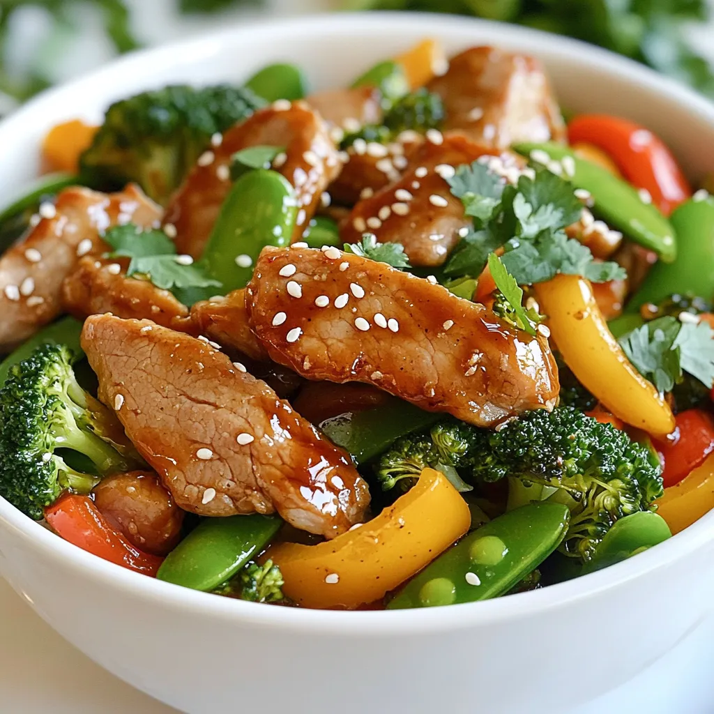 Maple Sriracha Pork Stir Fry köstlich und einfach