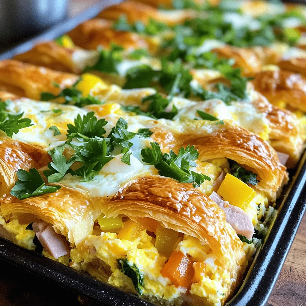 Für das Frühstücksstrata mit Croissants brauche ich einfache und leckere Zutaten. Diese Zutaten sorgen für Geschmack und eine schöne Textur. Ich benutze frische Produkte, die leicht zu finden sind. Du kannst sie in deinem lokalen Supermarkt kaufen.