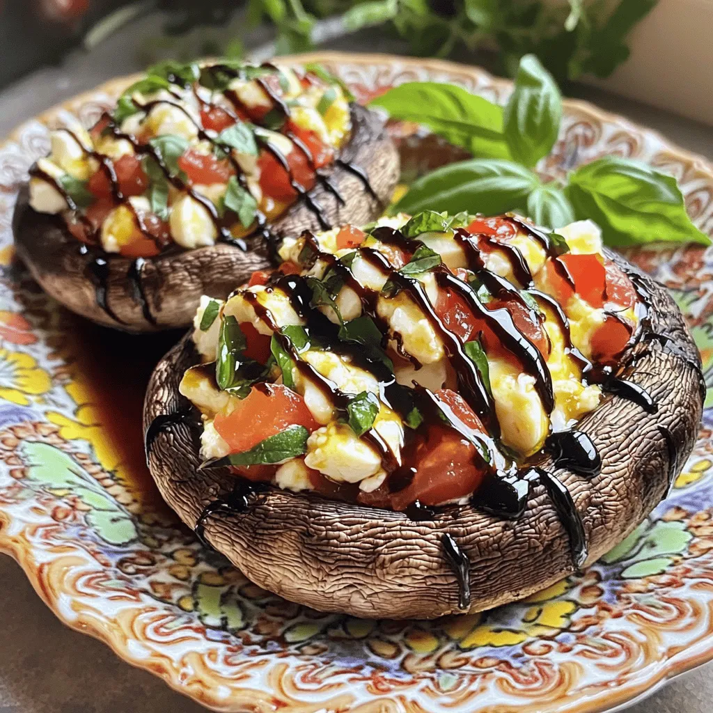 Um diese leckeren gefüllten Portobello-Pilze zuzubereiten, benötigen Sie folgende Hauptzutaten: