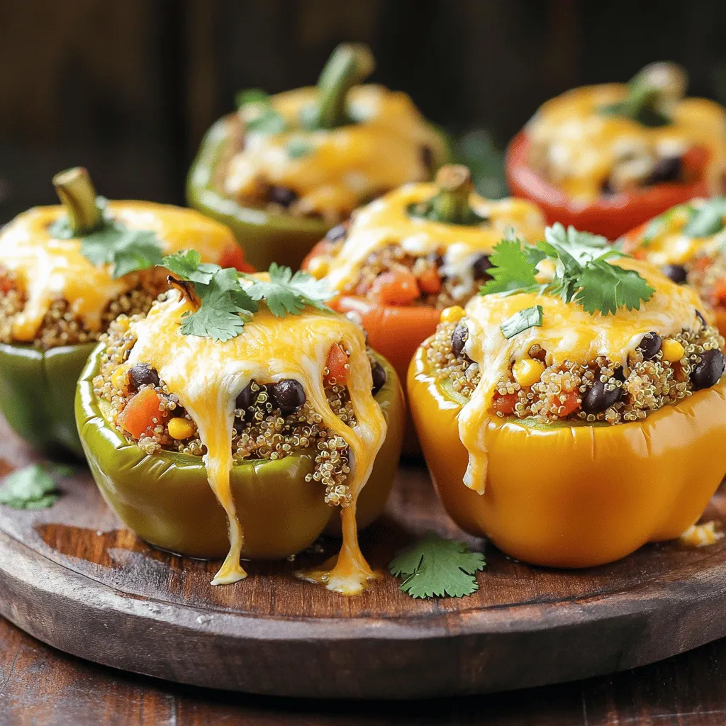 Gefüllte Paprika mit Quinoa Nahrhafte und einfache Mahlzeit