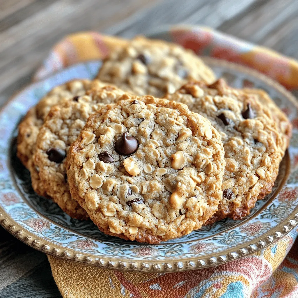 Peanut Butter Oatmeal Cookies einfache Rezeptidee