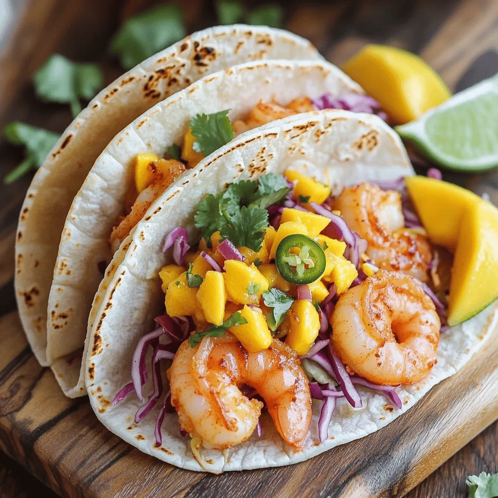 Schmackhafte Spicy Shrimp Tacos mit Mango Salsa