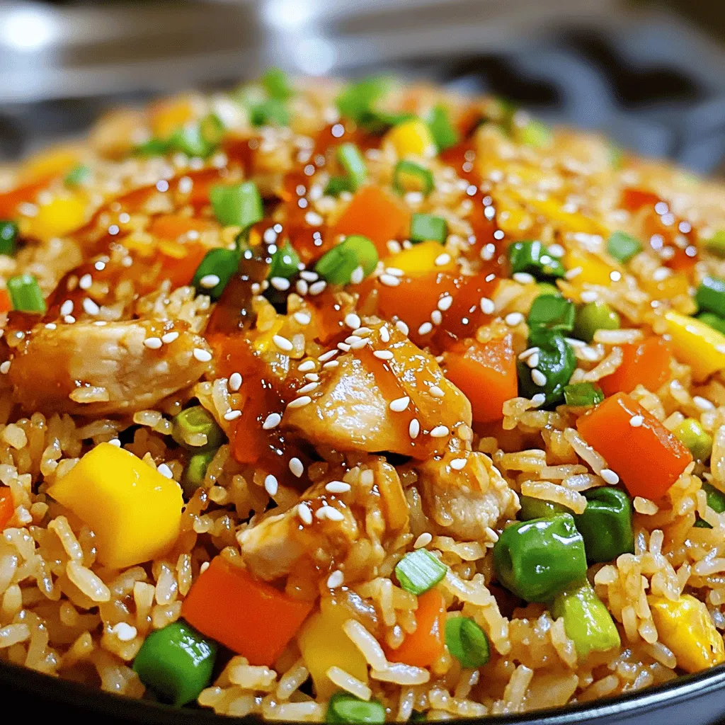 Sriracha Honey Chicken Fried Rice Einfaches Rezept