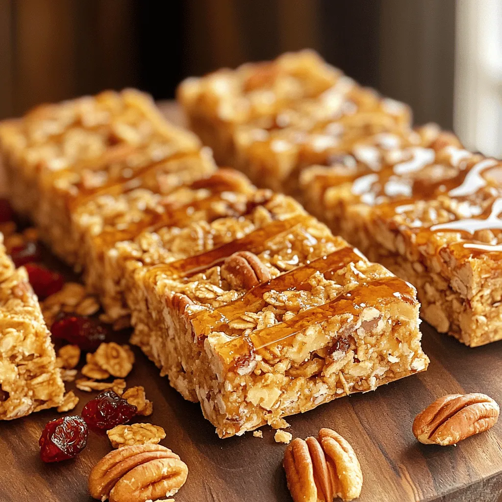 Maple Pecan Granola Bars Nahrhafte Snack-Idee