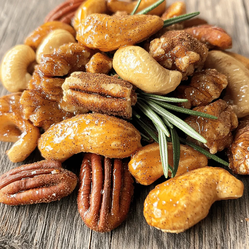 Sweet and Spicy Roasted Nuts Einfache Snackidee