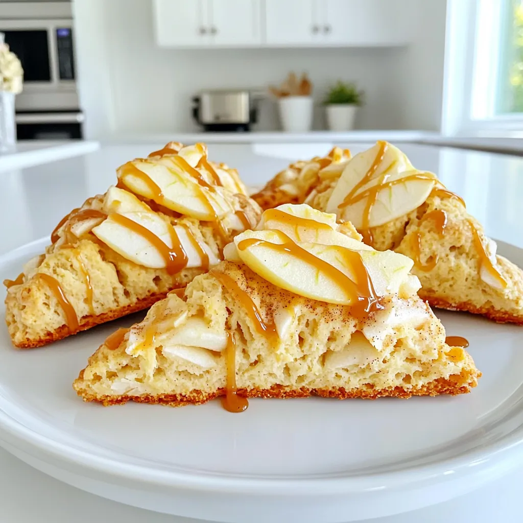 Karamell-Apfel-Zimt-Scones einfache und leckere Köstlichkeit