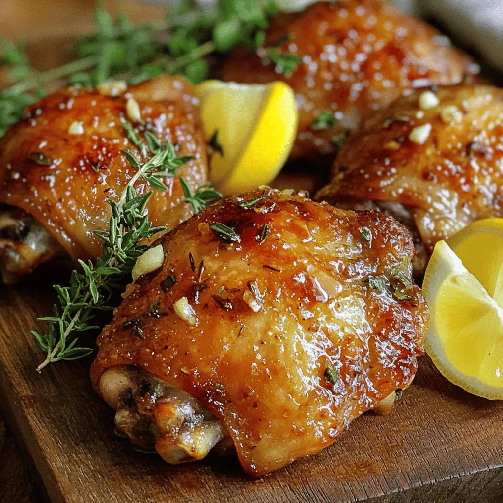 Knoblauch-Kräuter-Rösthähnchenschenkel einfache Rezept