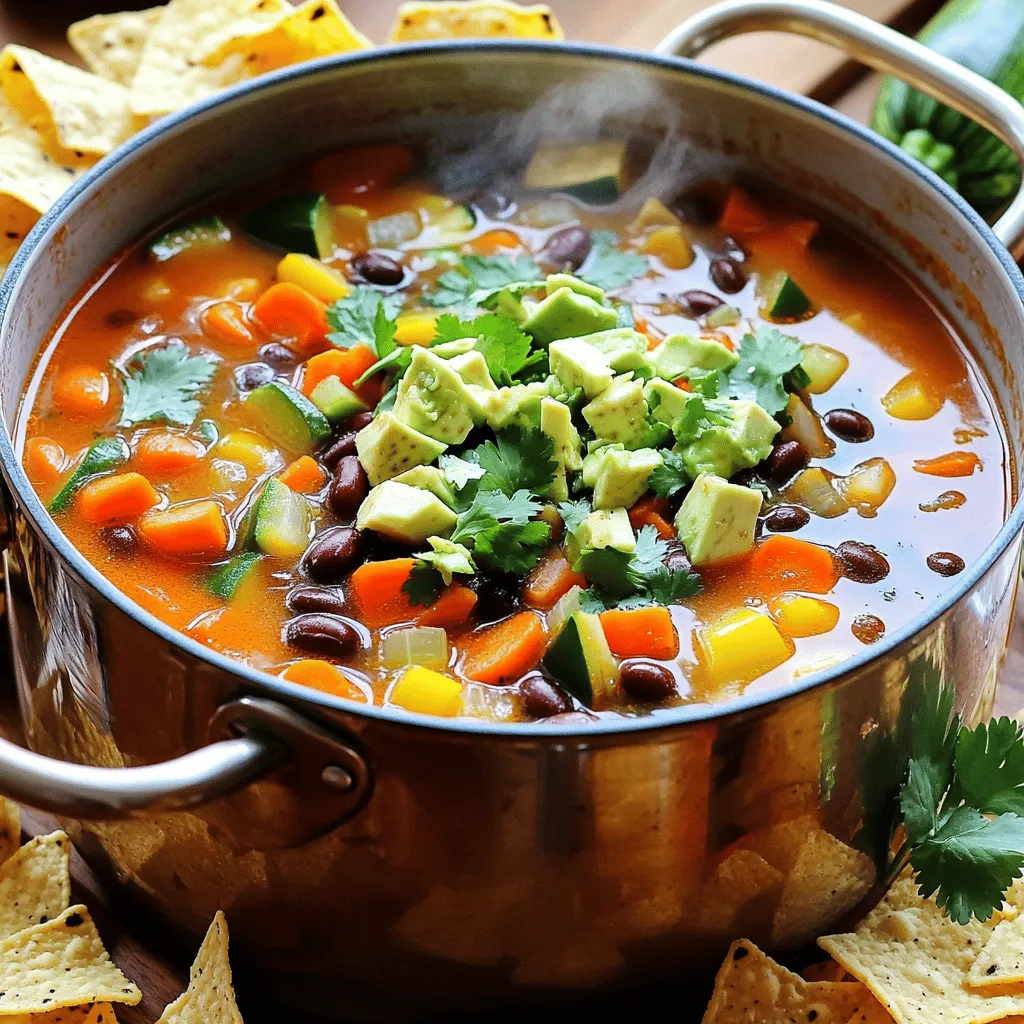 Veggie Loaded Taco Soup Einfach und Köstlich Kochen