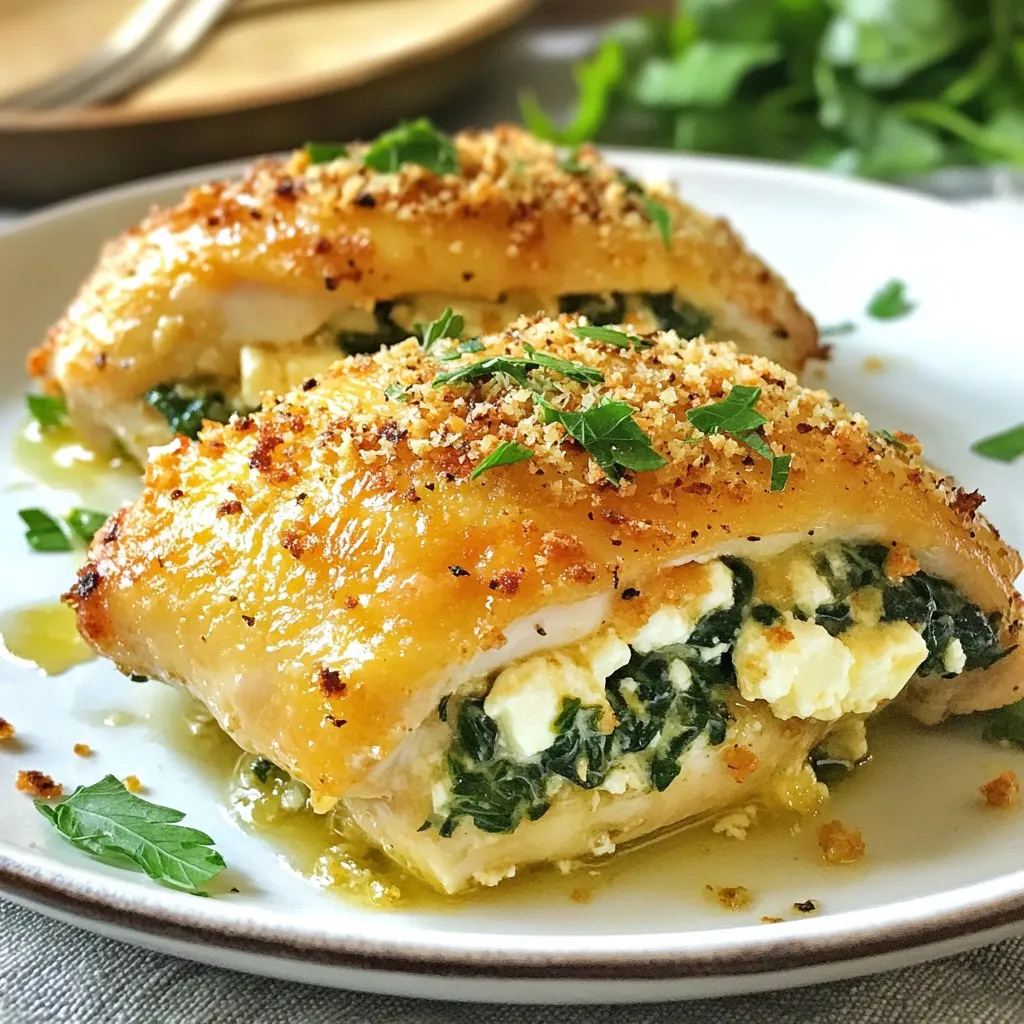 Spinach Feta Stuffed Chicken Schnelle und köstliche Mahlzeit