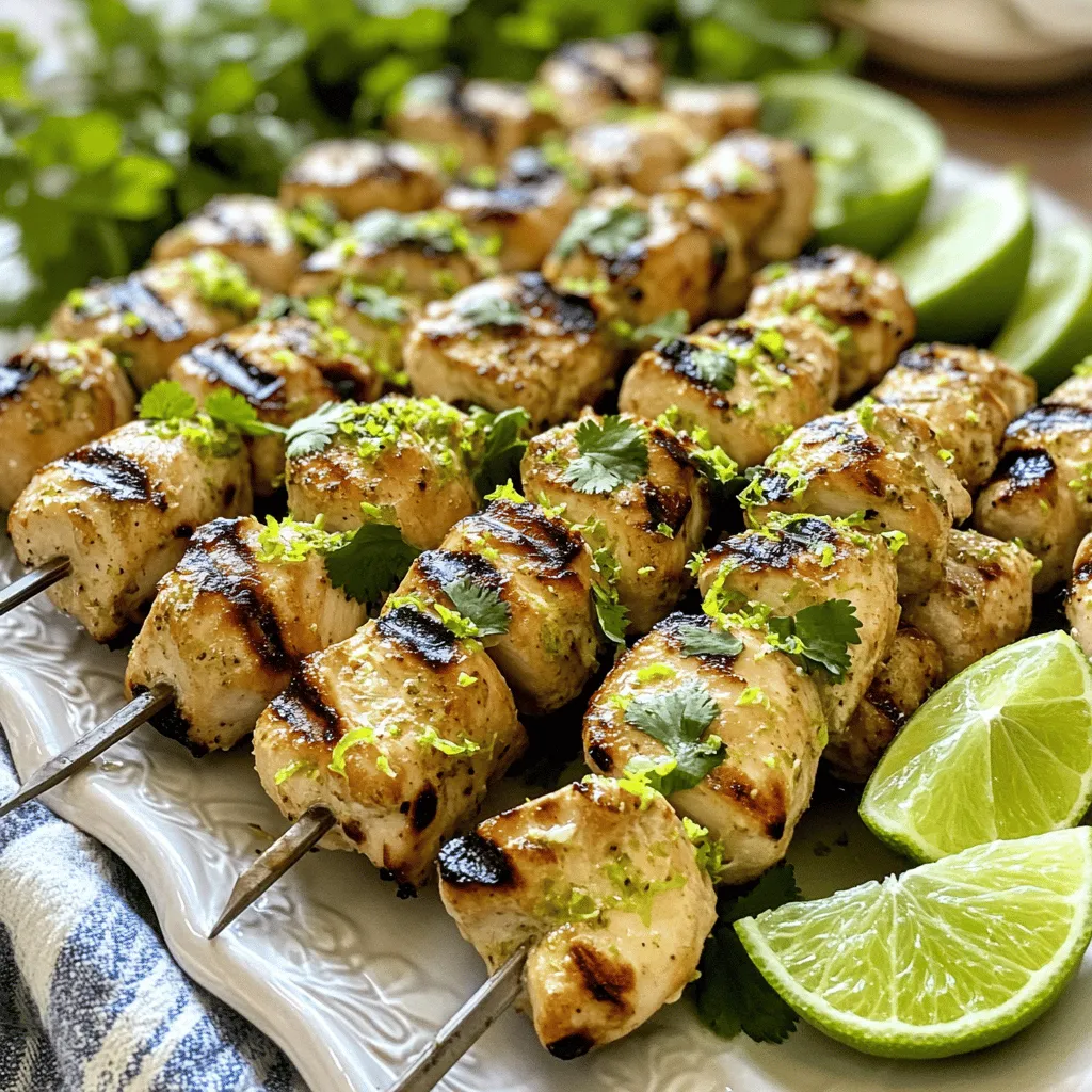 Kokos-Limetten-Hühnchen-Spieße Einfach und lecker