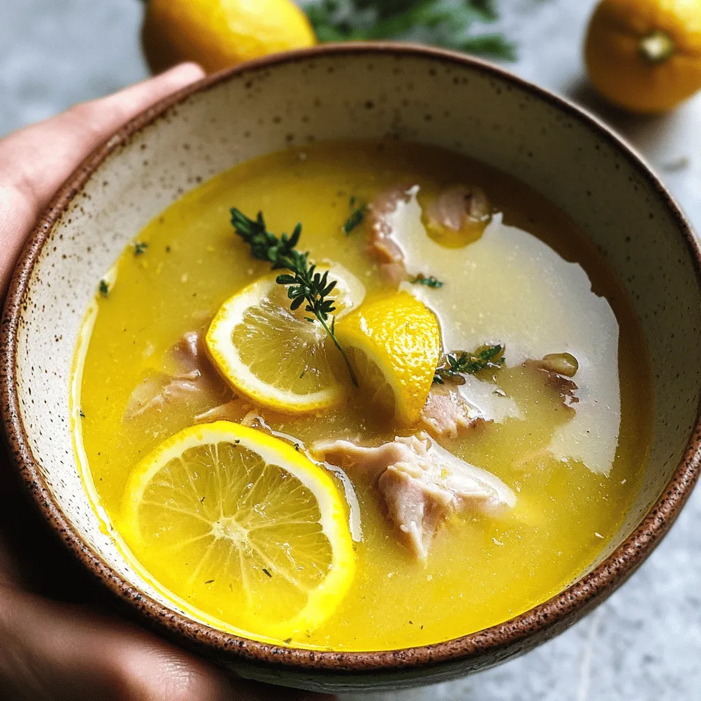 Avgolemono Greek Lemon Chicken Soup Köstlich zubereiten