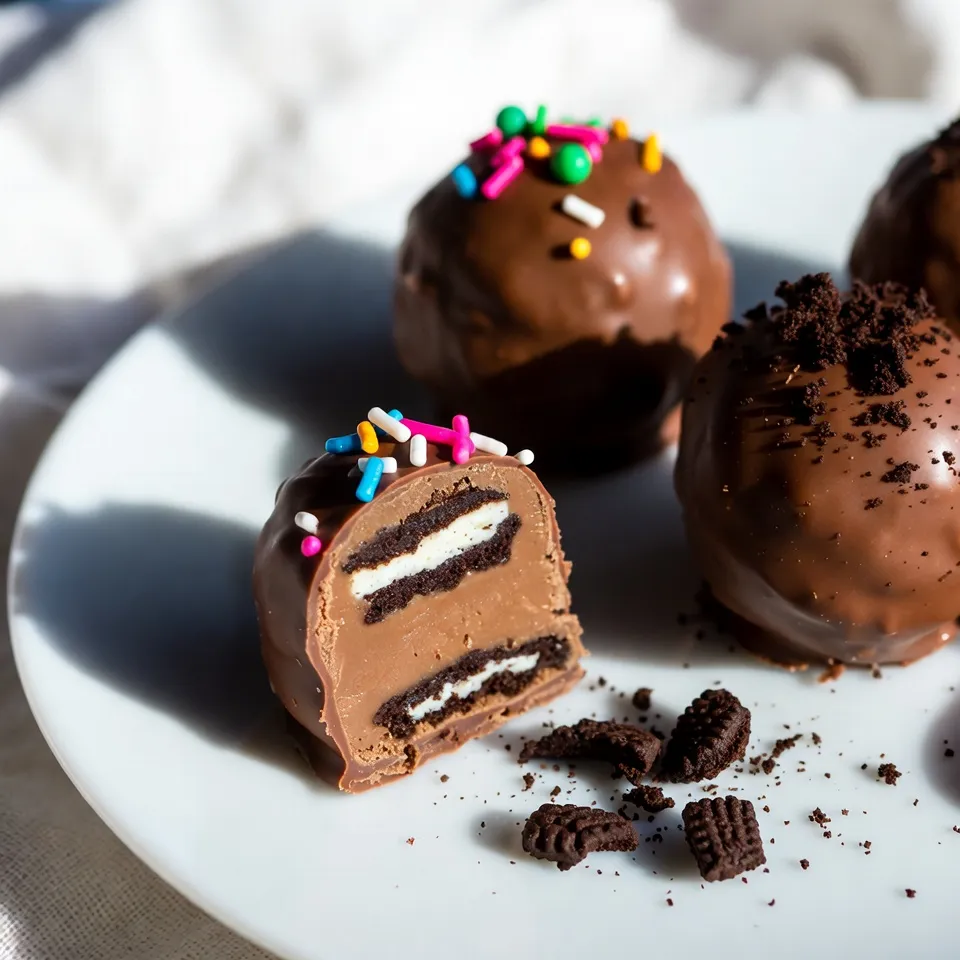 Schokoladenüberzogene Oreo-Trüffel Einfaches Rezept