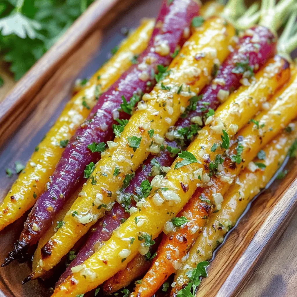 Knoblauch-Kräuter-Röstkarotten Frisch und Lecker