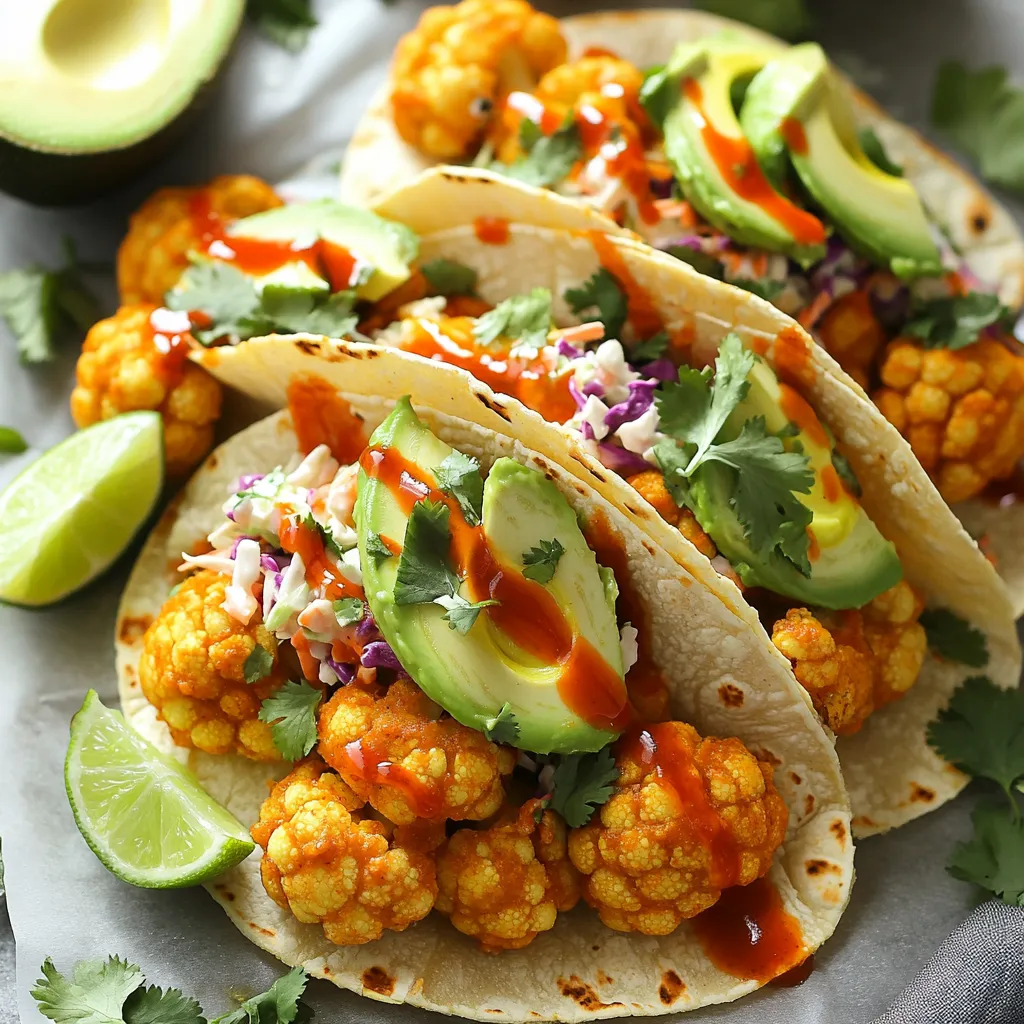Spicy Buffalo Cauliflower Tacos für Genuss pur