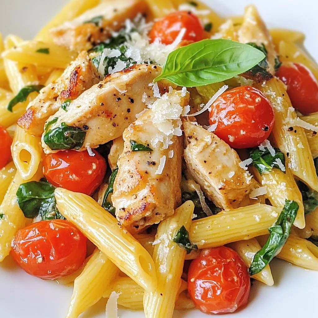 Creamy Tuscan Chicken Pasta Schnelles und Leckeres Gericht