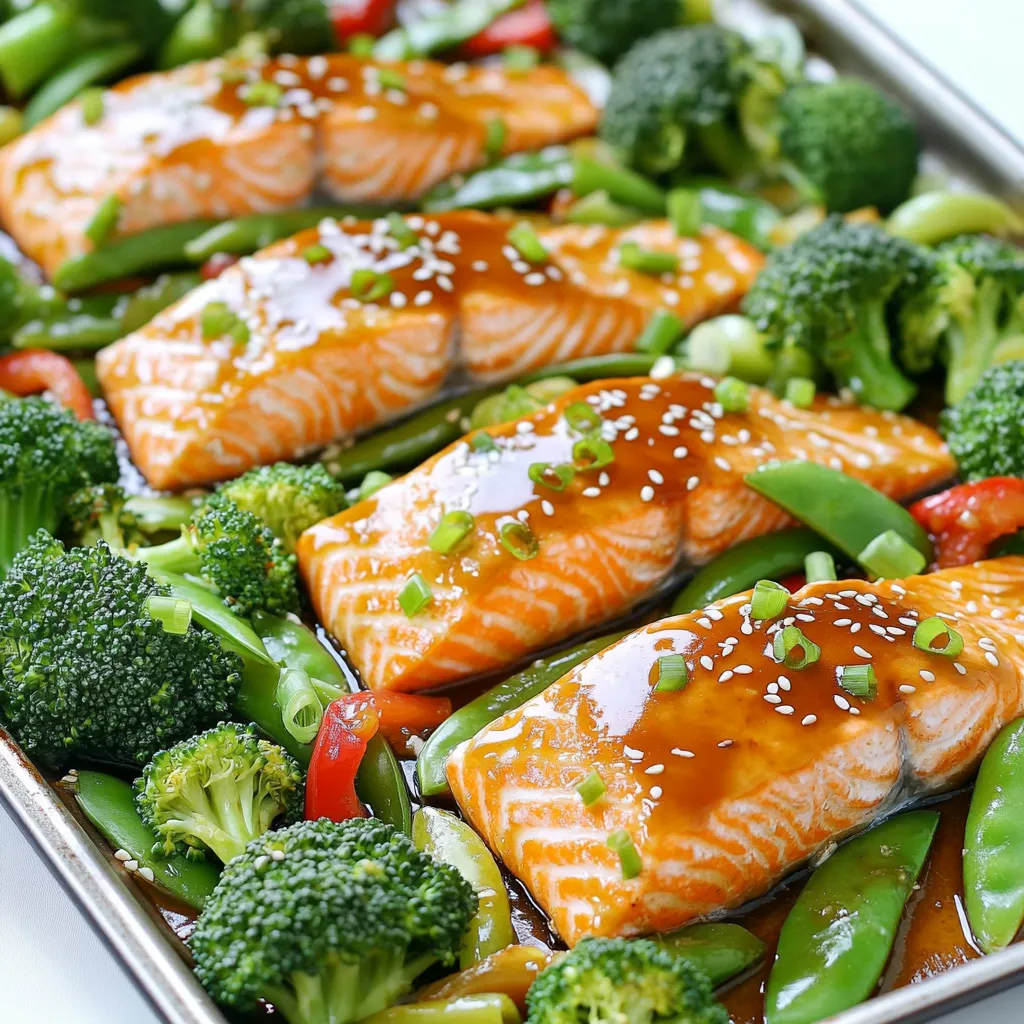 Sheet-Pan Miso Glazed Salmon and Veggies Rezept lecker