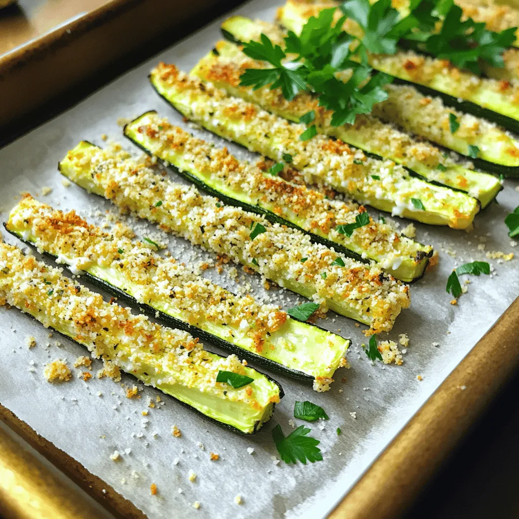 Baked Parmesan Zucchini Fries Knusprig und Lecker