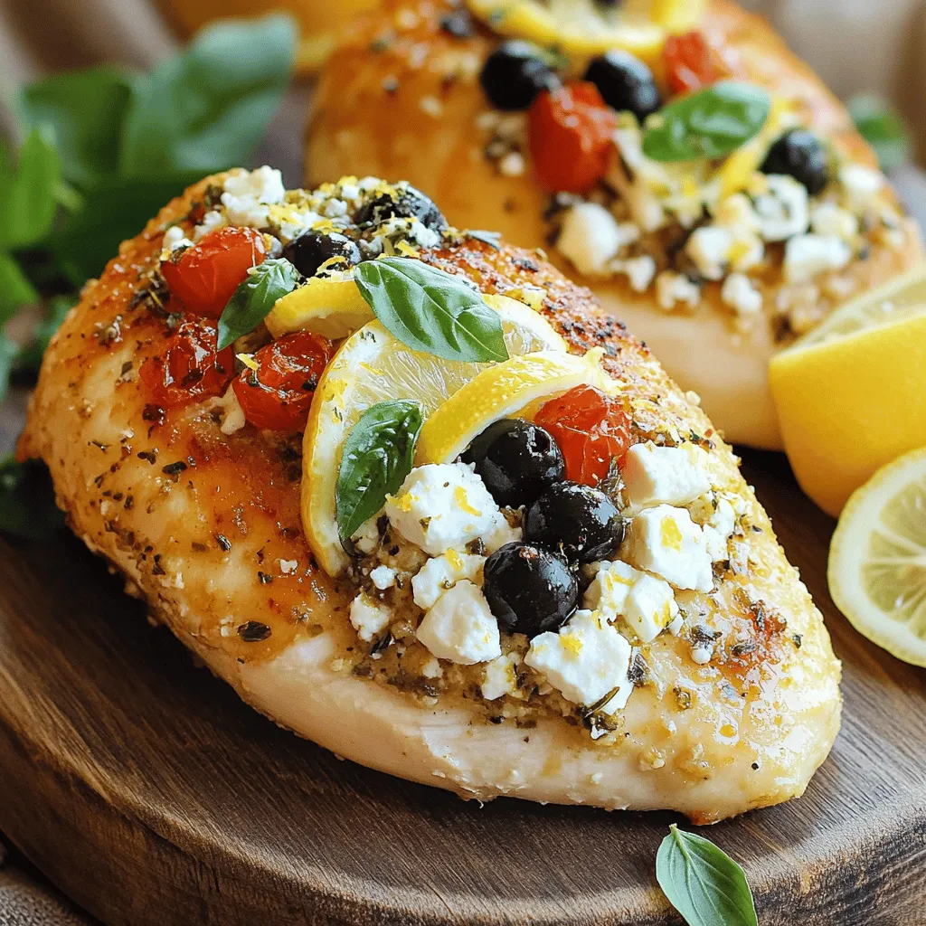 Um mediterrane gefüllte Hähnchenbrust zu machen, brauche ich folgende Zutaten: