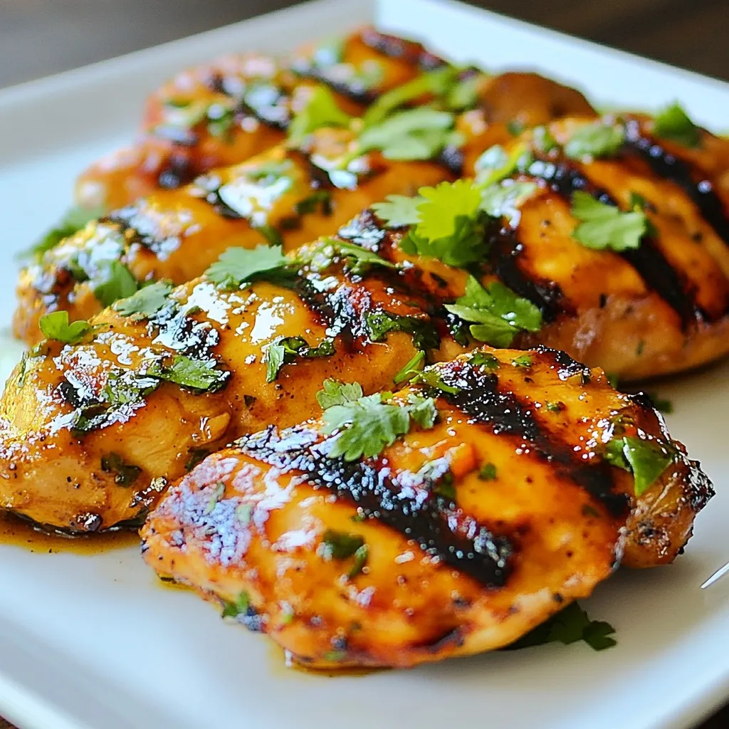Honig-Limetten-gegrilltes Hähnchen saftig und lecker