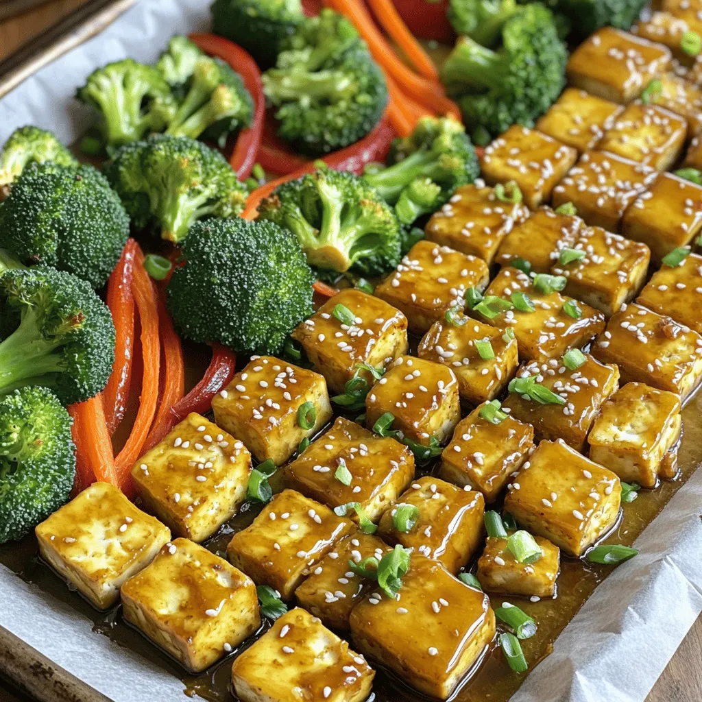 Sheet Pan Honey Garlic Tofu Lecker und Einfach Zubereiten