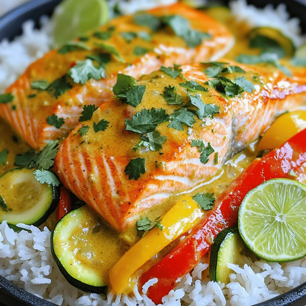 Caribbean-Style Coconut Curry Salmon Köstlich Zubereiten