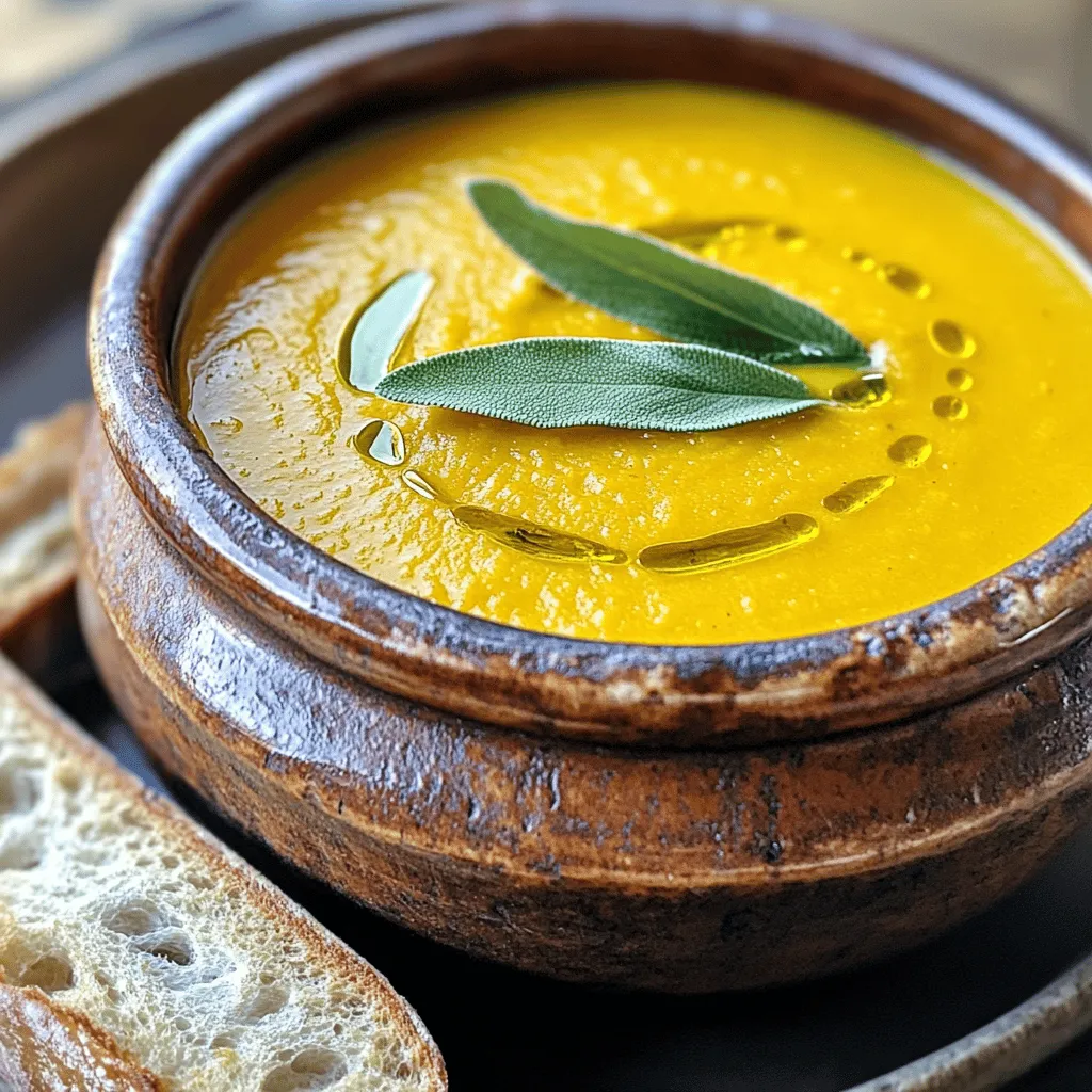 Savory Pumpkin Soup with Sage Schnelles Genussrezept