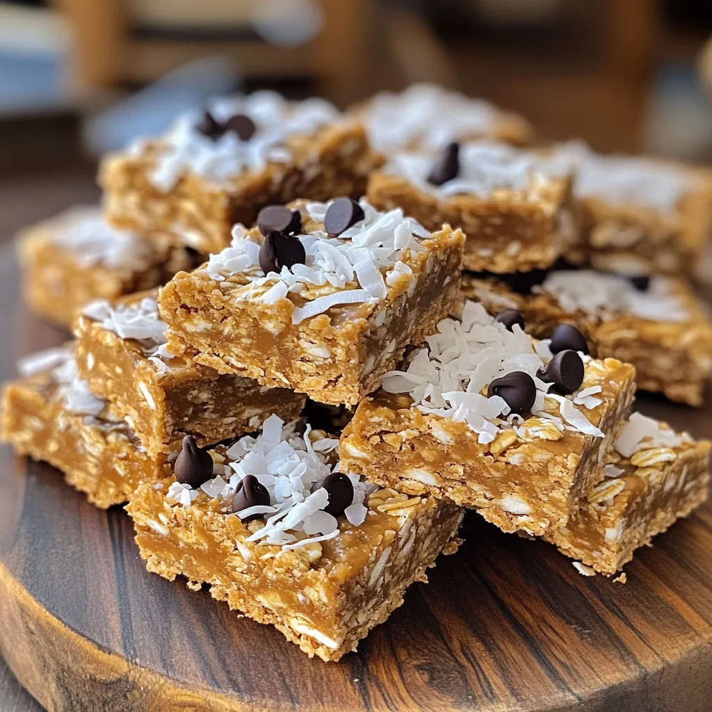 No Bake Almond Butter Oat Bars Schmackhafte Snacks