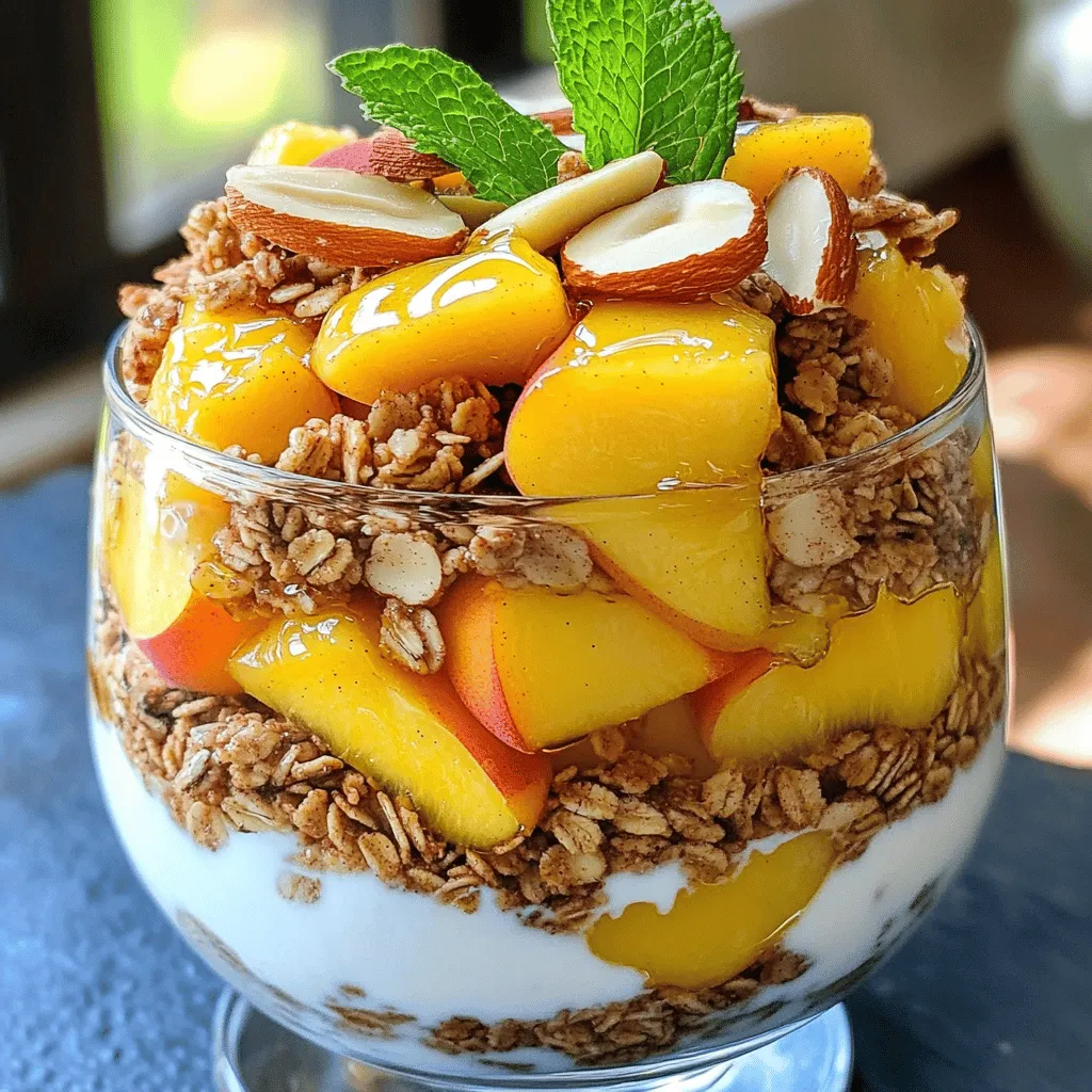 Peach Granola Parfait Einfaches und gesundes Rezept