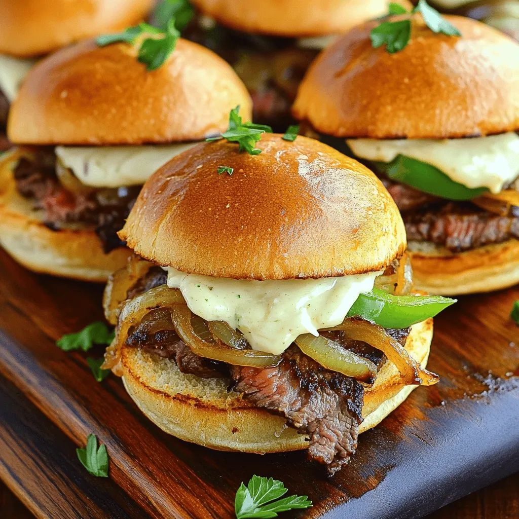 Philly Cheesesteak Sliders Einfache und leckere Snacks
