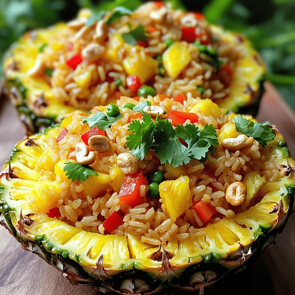 Ananas gebratener Reis lecker und einfach zubereiten