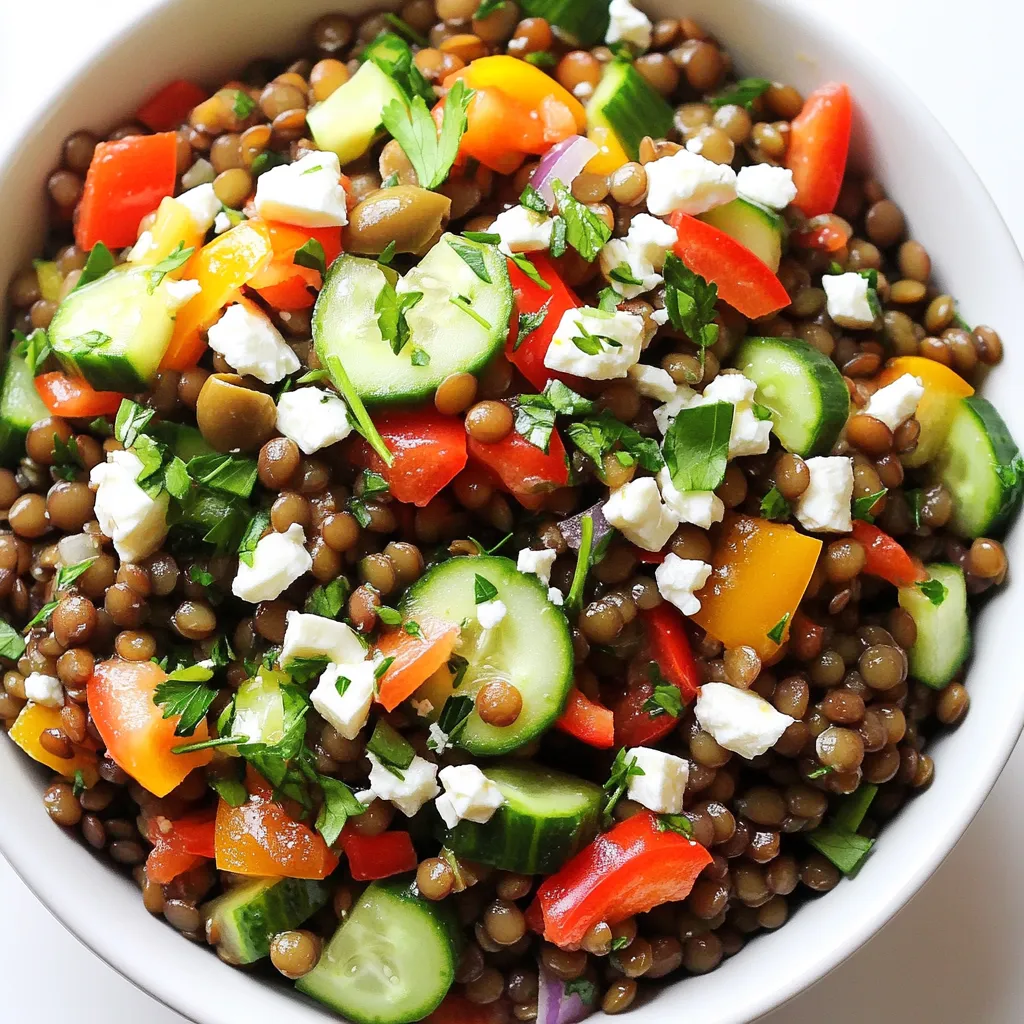 Mediterranean Lentil Salad Frisch und Gesund Genießen