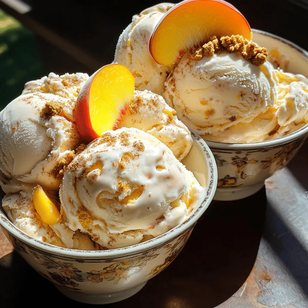 Leckeres Peach Cobbler Ice Cream Einfaches Rezept