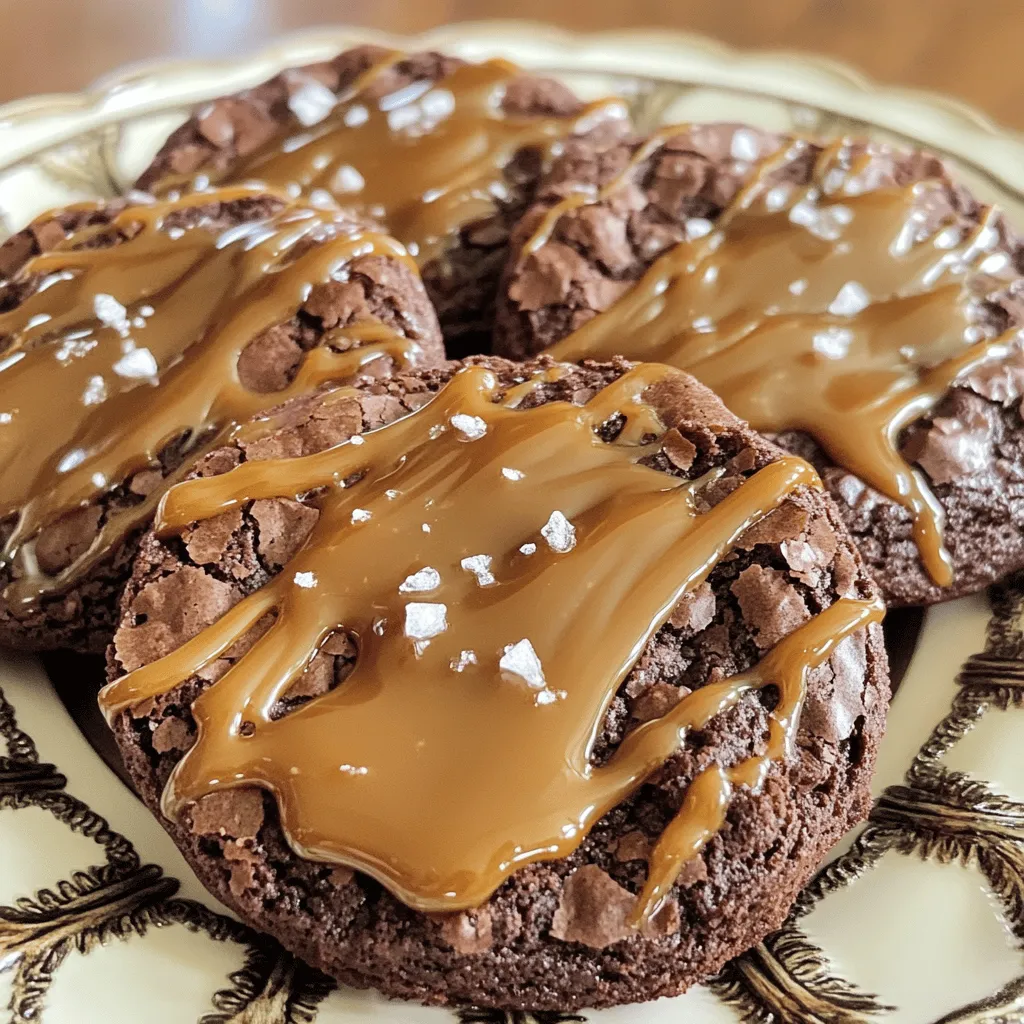 Karamell Mocha Brownie Cookies Einfaches Rezept