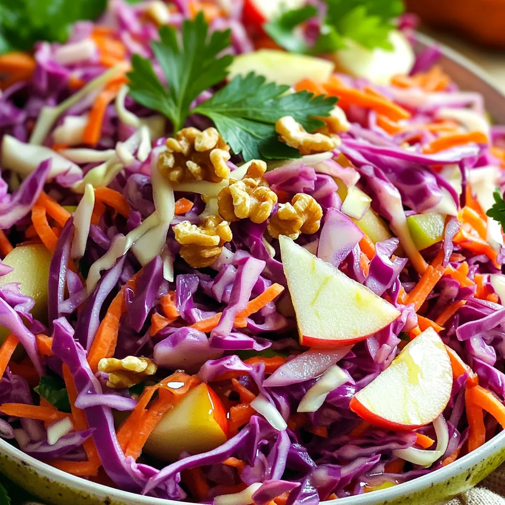 Rotkohl-Slaw ist eine gesunde Beilage für jeden Tisch
