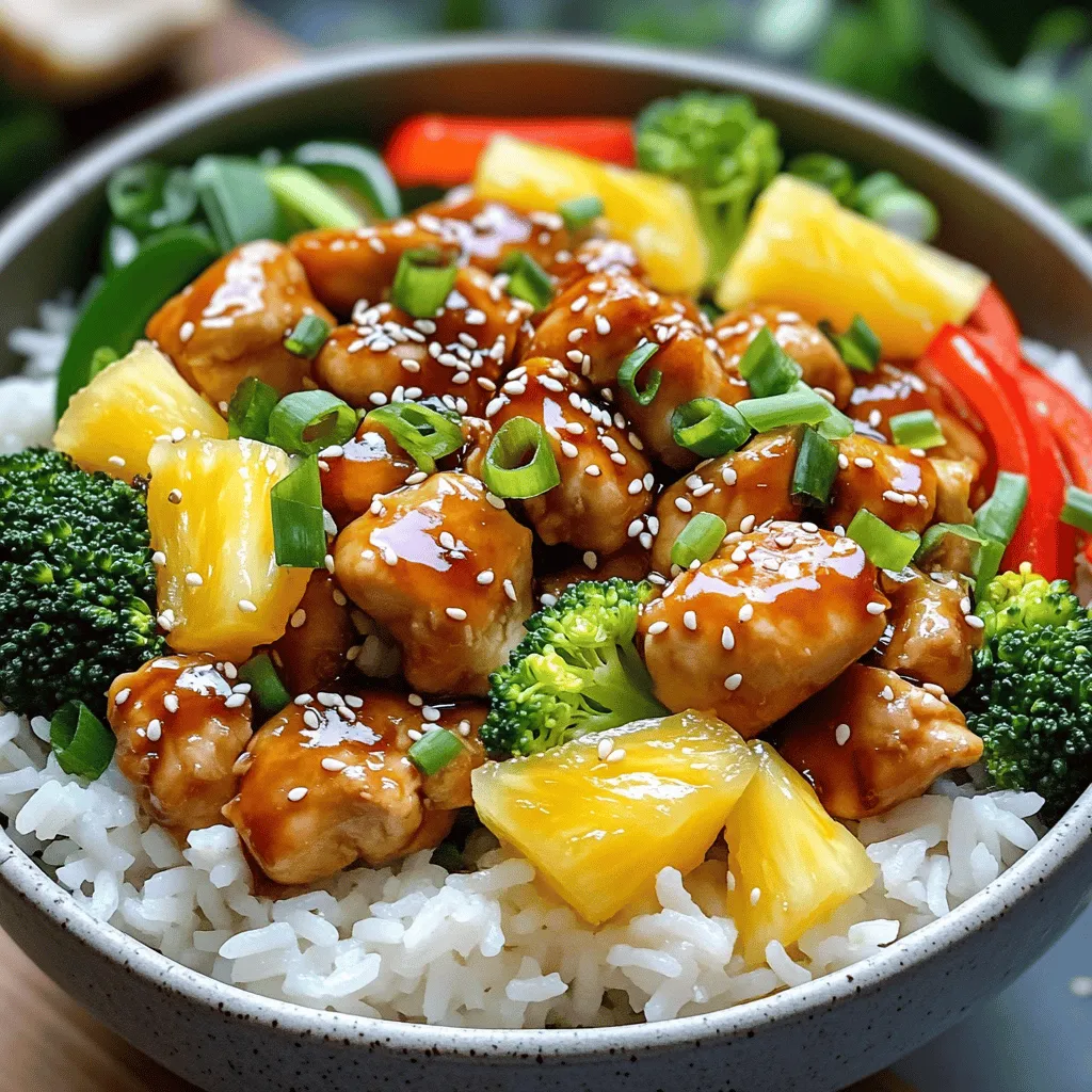 Pineapple Teriyaki Chicken Bowls Einfaches Rezept