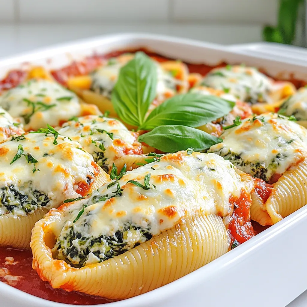 Creamy Spinach Ricotta Stuffed Shells Genussvolles Gericht