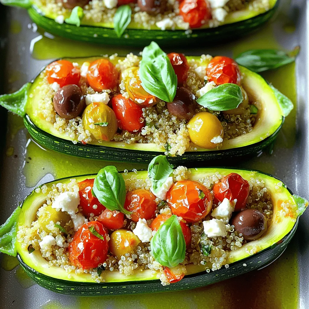 Gefüllte Zucchini-Boote Schmackhafte und gesunde Idee