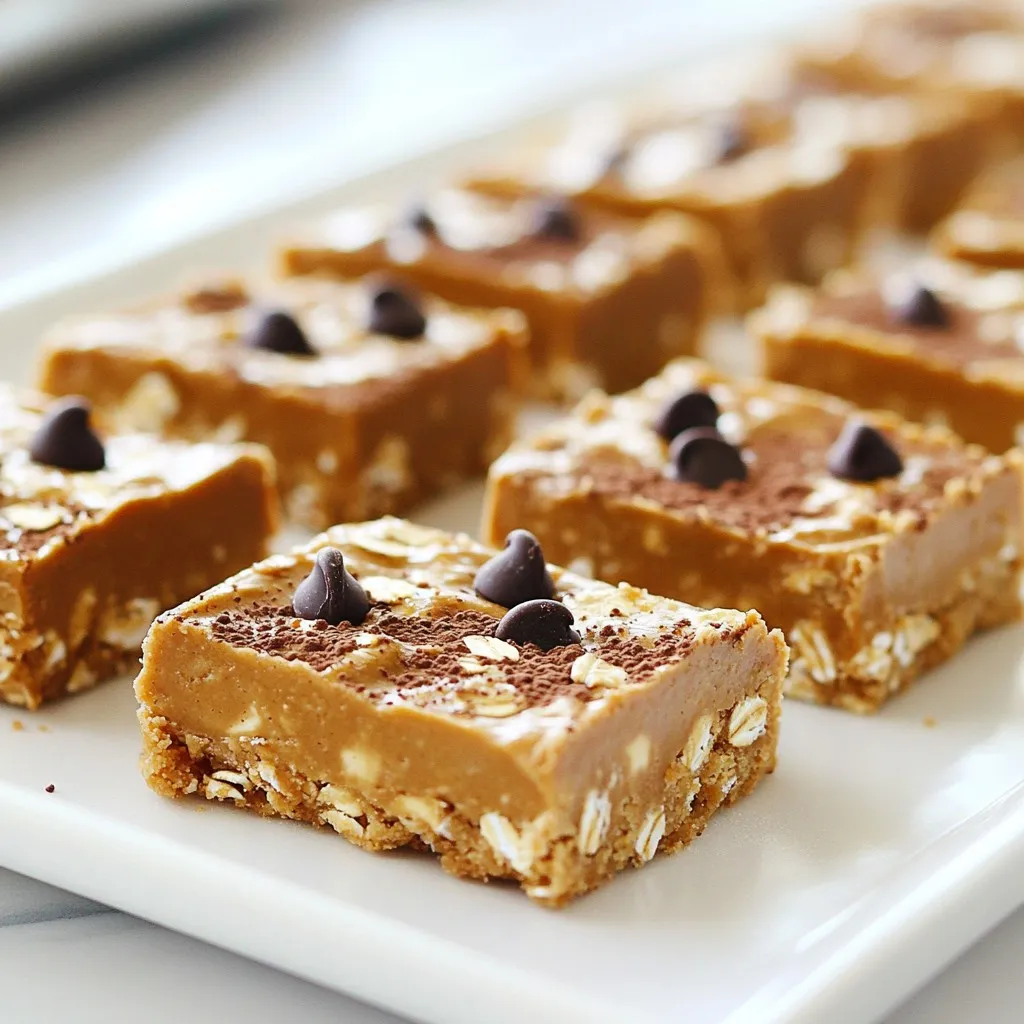No-Bake Peanut Butter Bars Köstlicher einfacher Snack