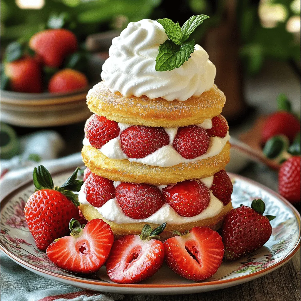 - 500 g frische Erdbeeren - 100 g Zucker - 250 ml Schlagsahne - 1 TL Vanilleextrakt - 250 g Mehl - 1 TL Backpulver - ½ TL Natron - 60 g kalte Butter - 150 ml Milch - Eine Prise Salz