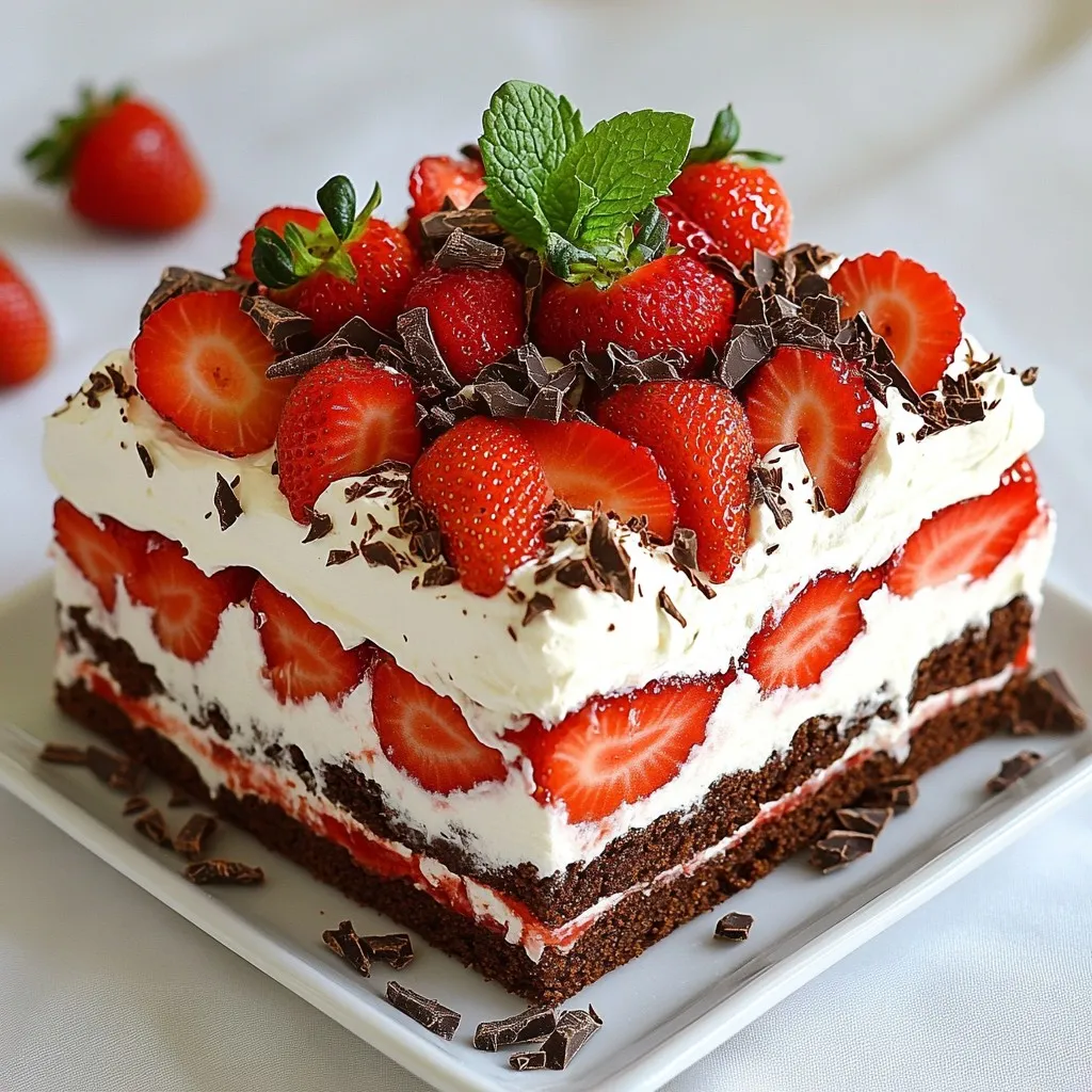 Schokoladen-Erdbeer-Eisbox-Kuchen Genuss für alle