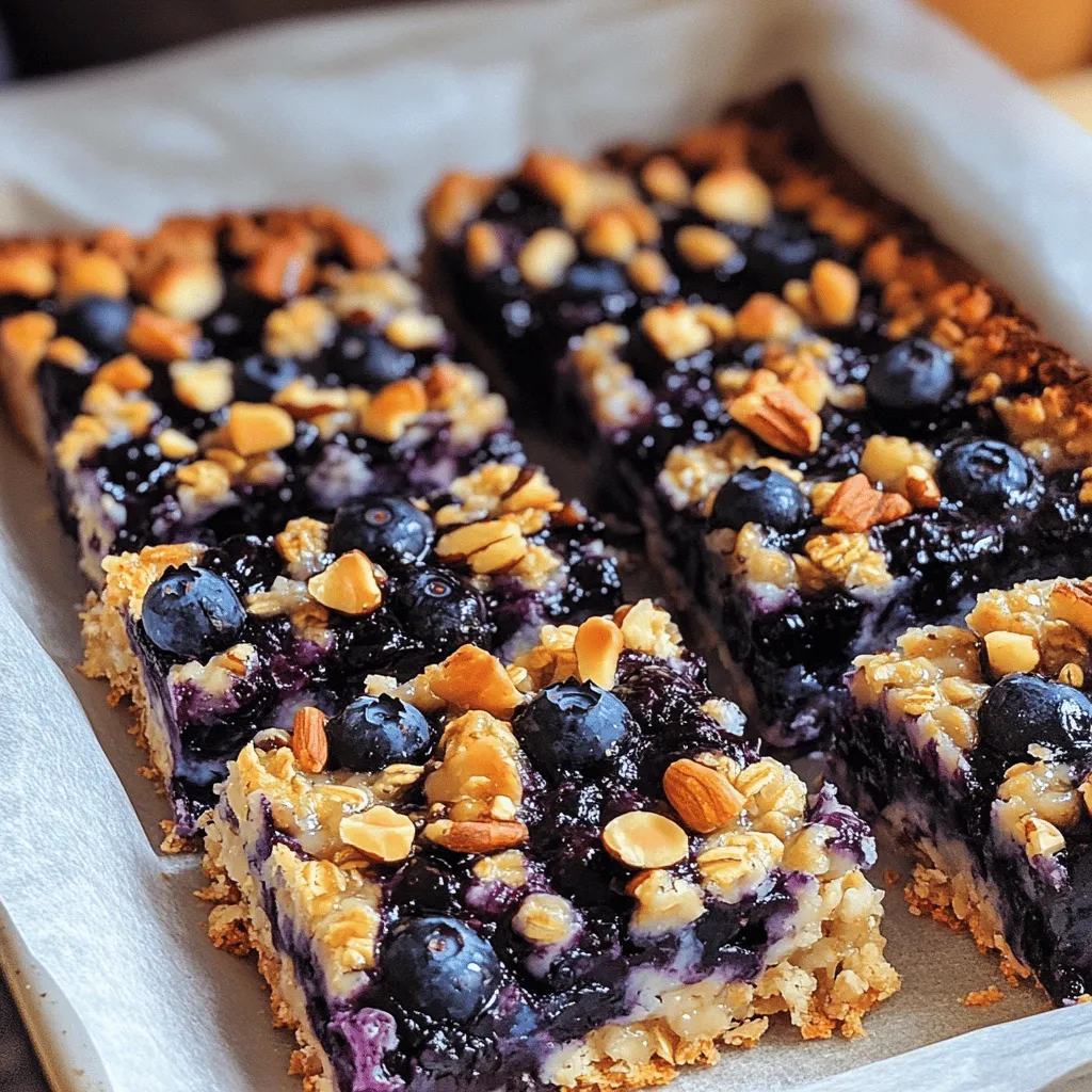 Blaubeer-Haferflocken Frühstücksriegel Nahrhafte Snackidee