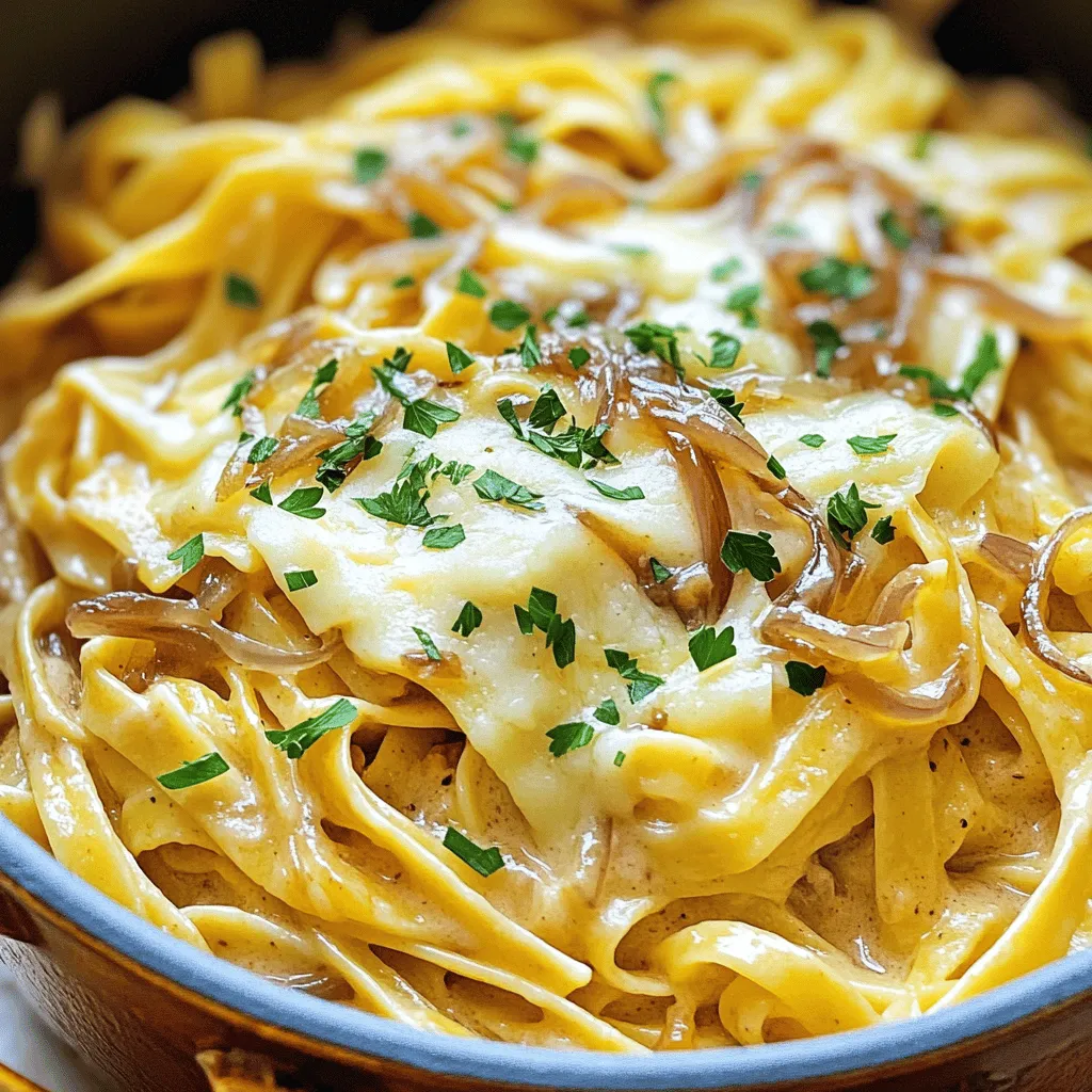 Creamy One Pot French Onion Pasta Herzhaftes Rezept