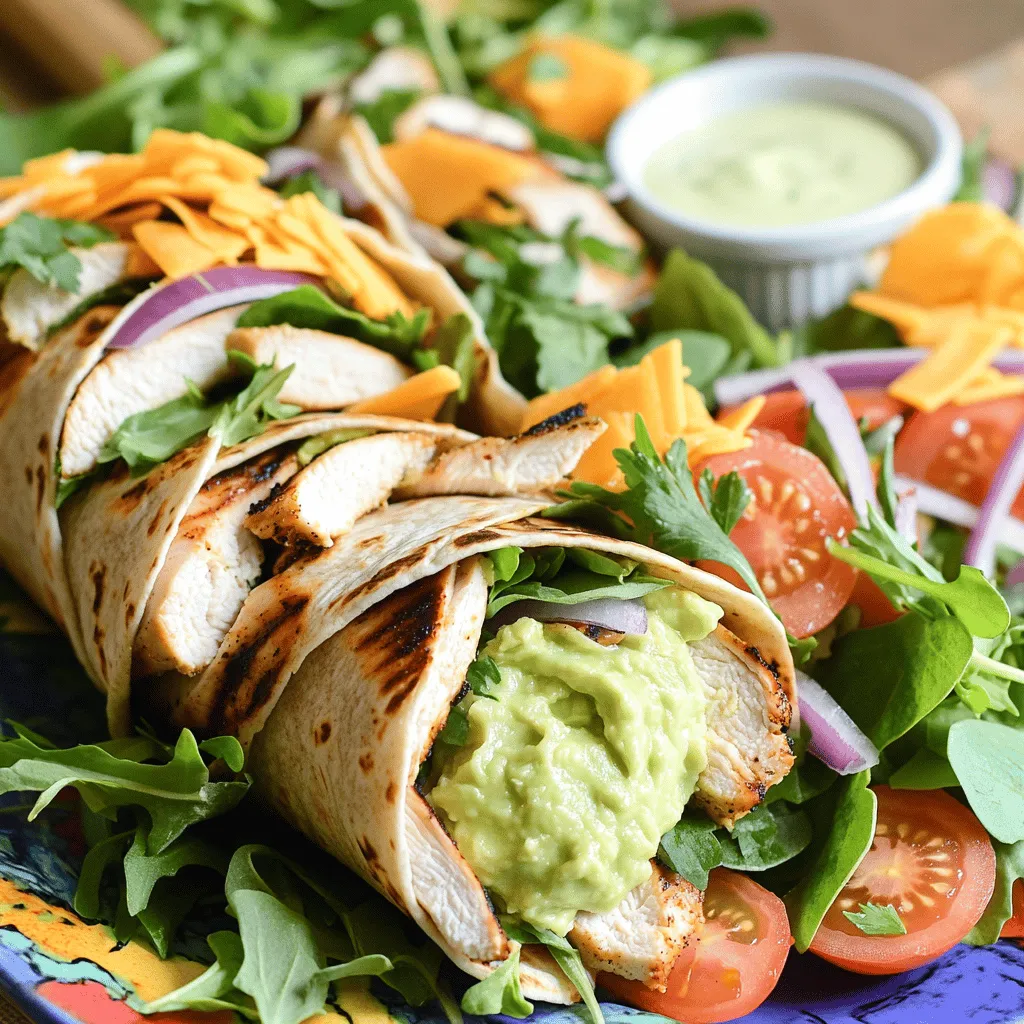 Schnelle Avocado Ranch Chicken Wraps Lecker und Einfach