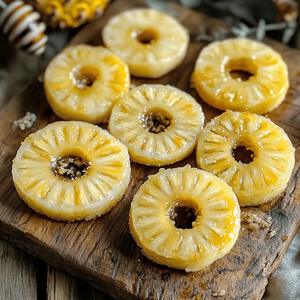 Frittierte Ananasscheiben Köstlicher tropischer Snack