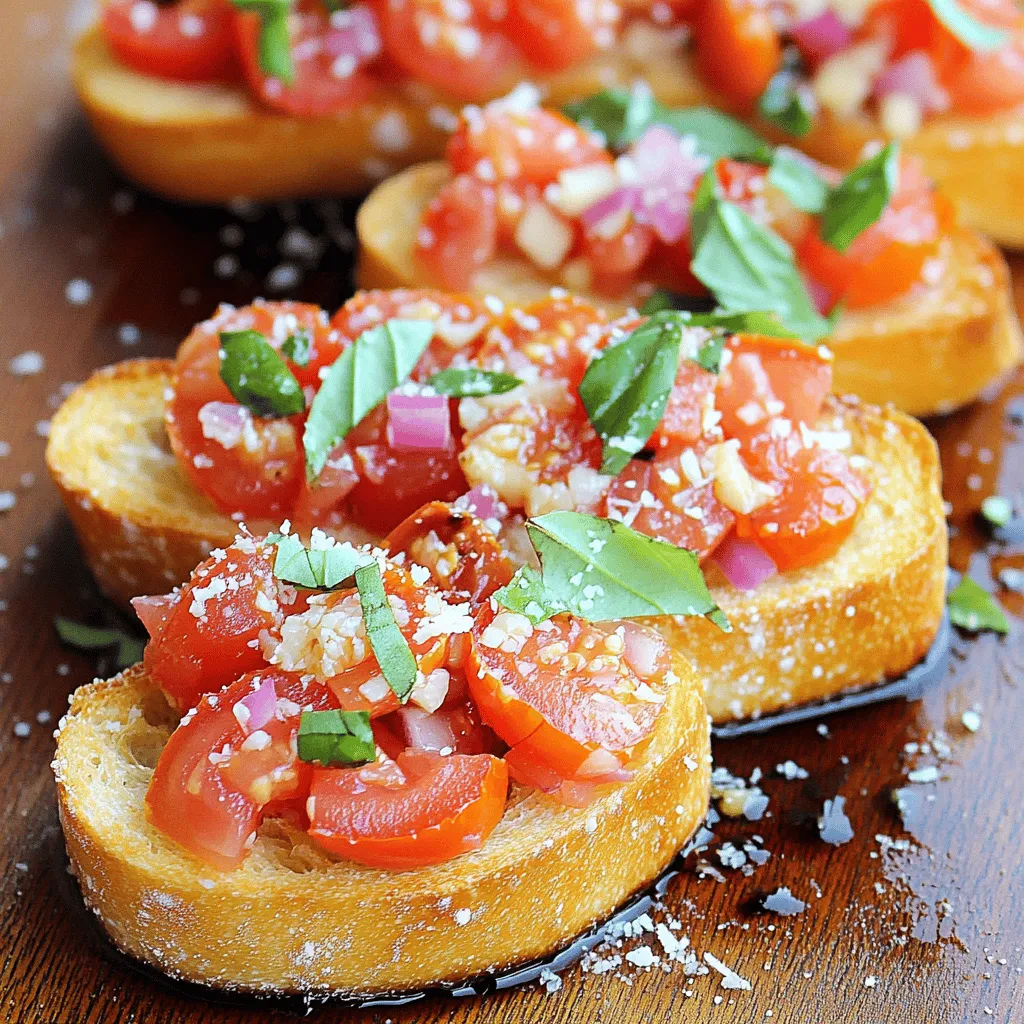 Tomaten und Basilikum Bruschetta Frisch und Lecker