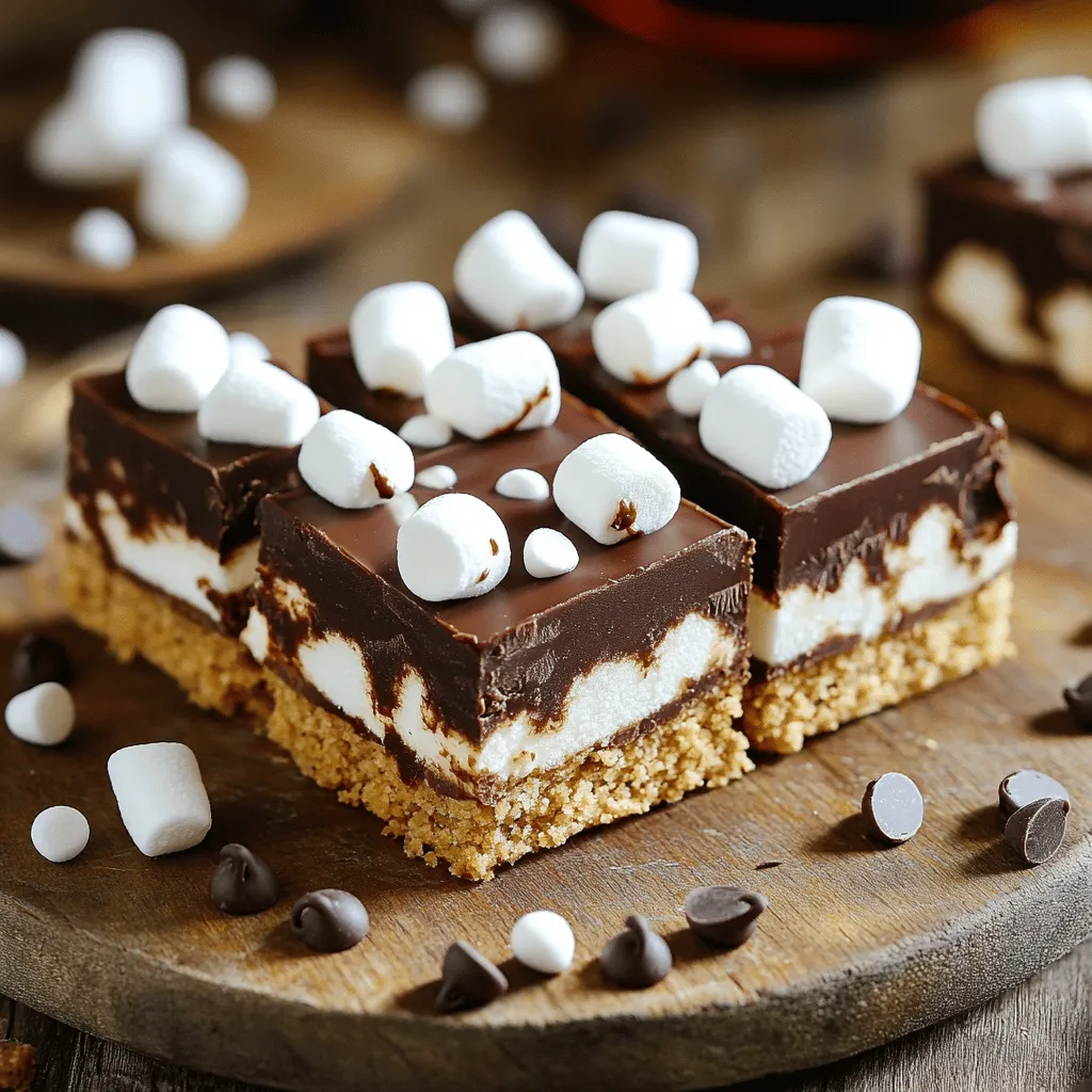 No-Bake S’mores Fudge Bars Einfaches Rezept genießen