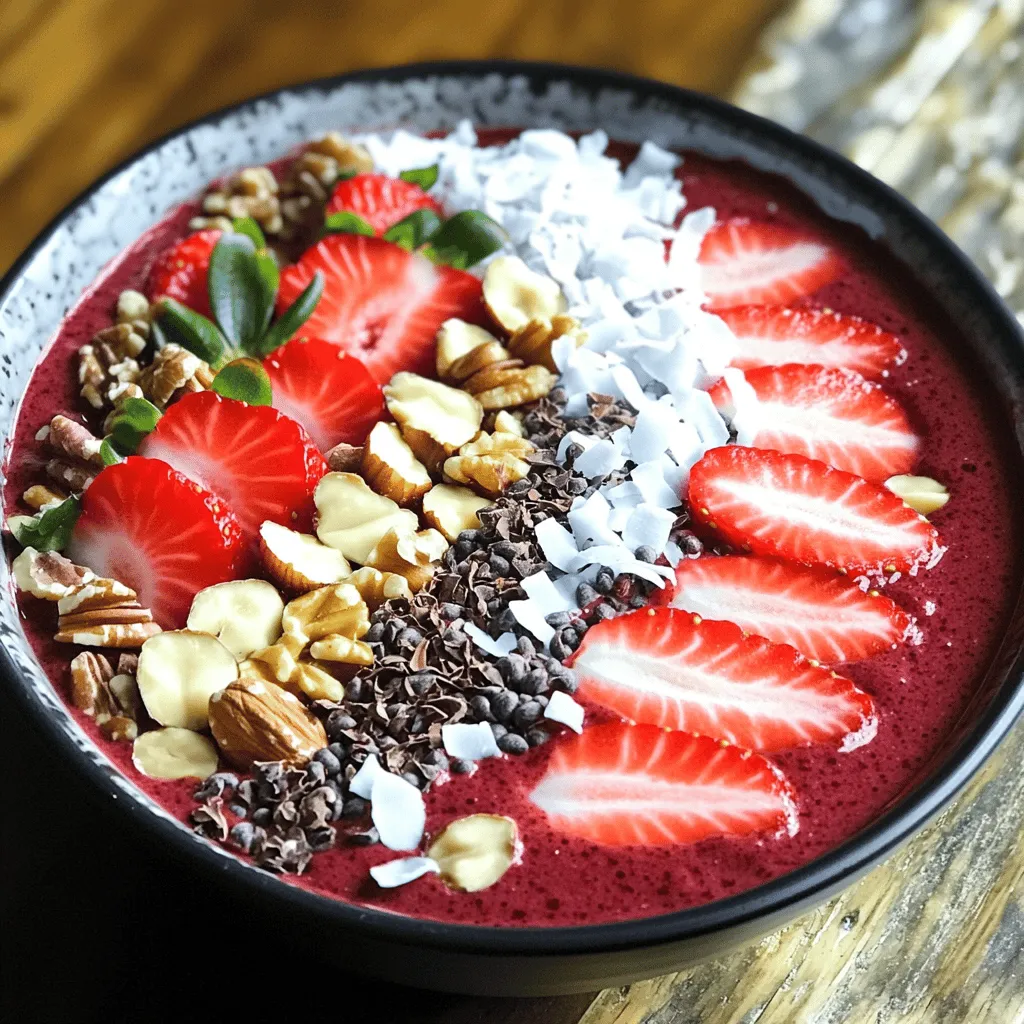 Köstliche Red Velvet Protein Smoothie Bowl Rezept
