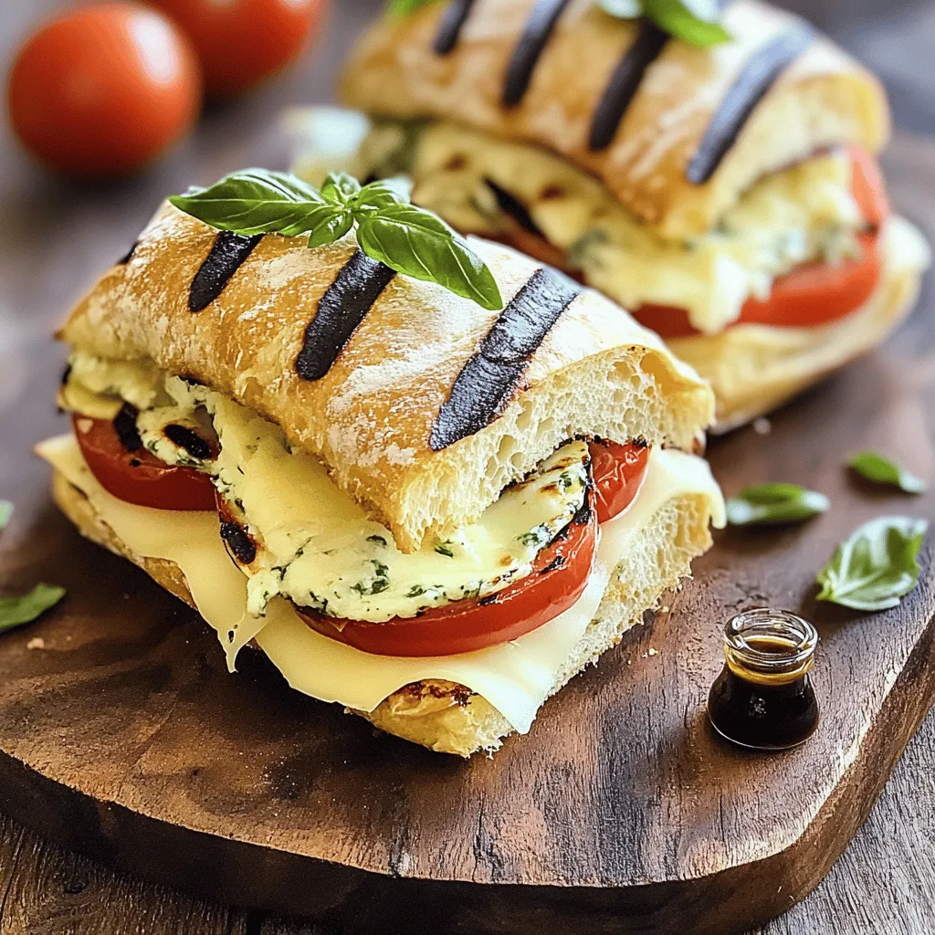 Um italienische Grillkäse-Sandwiches zuzubereiten, benötigst du einige frische Zutaten. Du brauchst 4 Scheiben Ciabatta-Brot, 150 g frischen Mozzarella in Scheiben, 100 g zerbröselten Gorgonzola und 50 g frisch geriebenen Parmesan. Eine große Tomate, Basilikum, Olivenöl, Salz und Pfeffer sind ebenfalls wichtig.