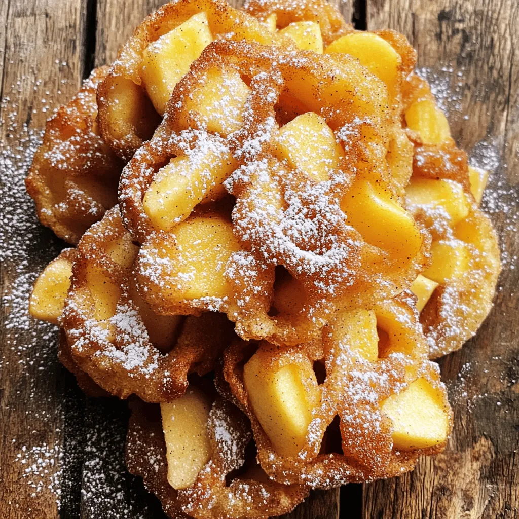 - 2 große Äpfel, geschält und gewürfelt - 1 Tasse Mehl - 1 TL Backpulver